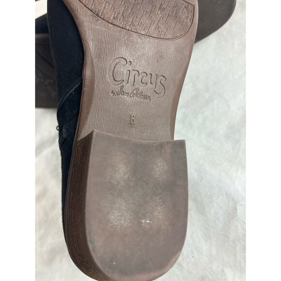 Circus by Sam Edelman Ankle Booties Boots Size 8 Black Suede Preston Side Zip - Picture 11 of 11